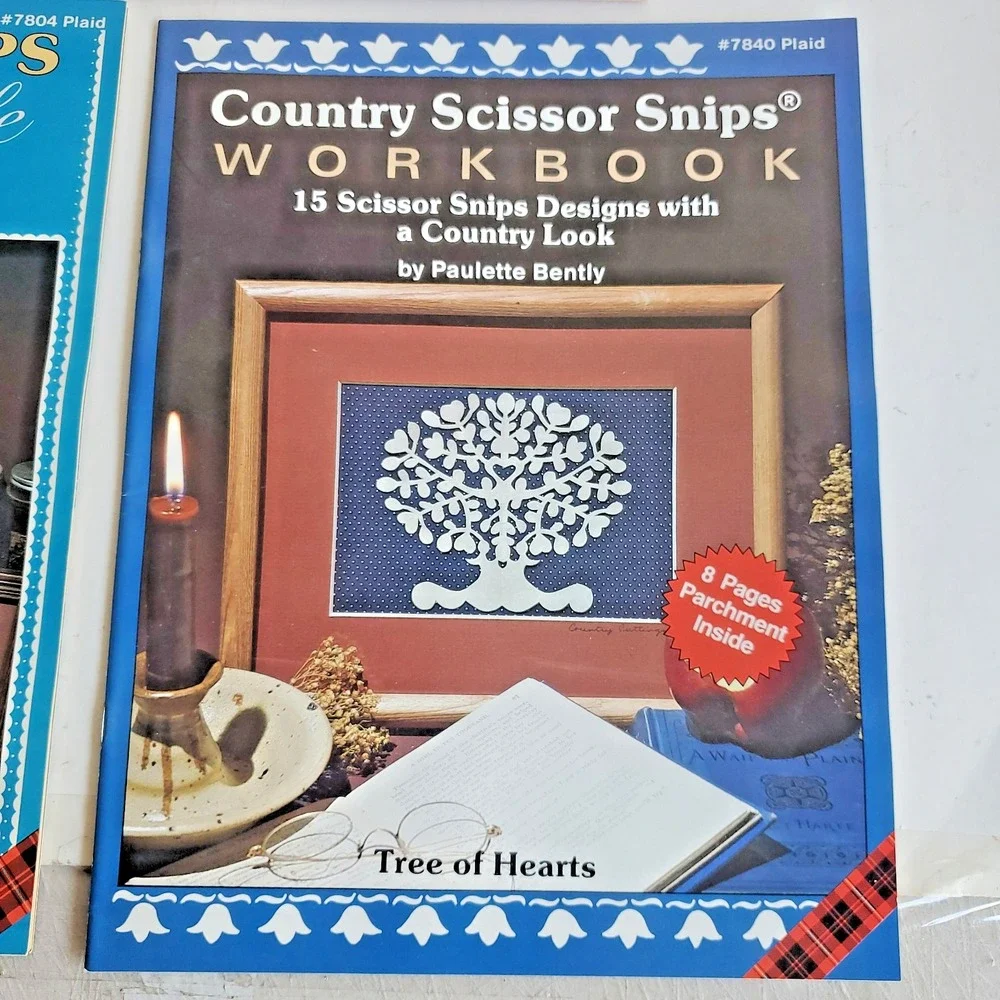 Country Scissor Snips Workbook Lot 3 Victorian Keepsake Vintage NOS